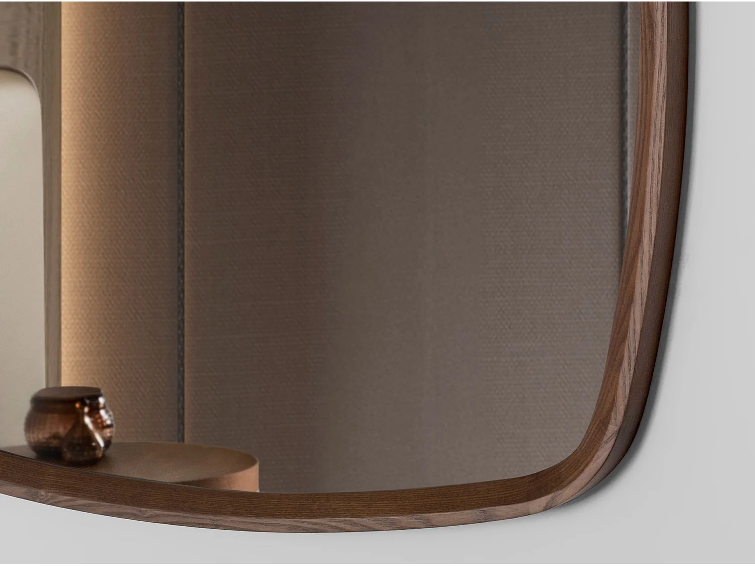 Specchio quadrato da parete in noce 3285 ANGEL CERDA