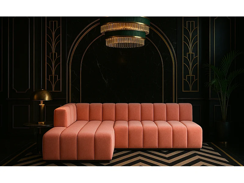 Ecksofa GRAND L 295 cm, stoff Salvador, Rosa, Links