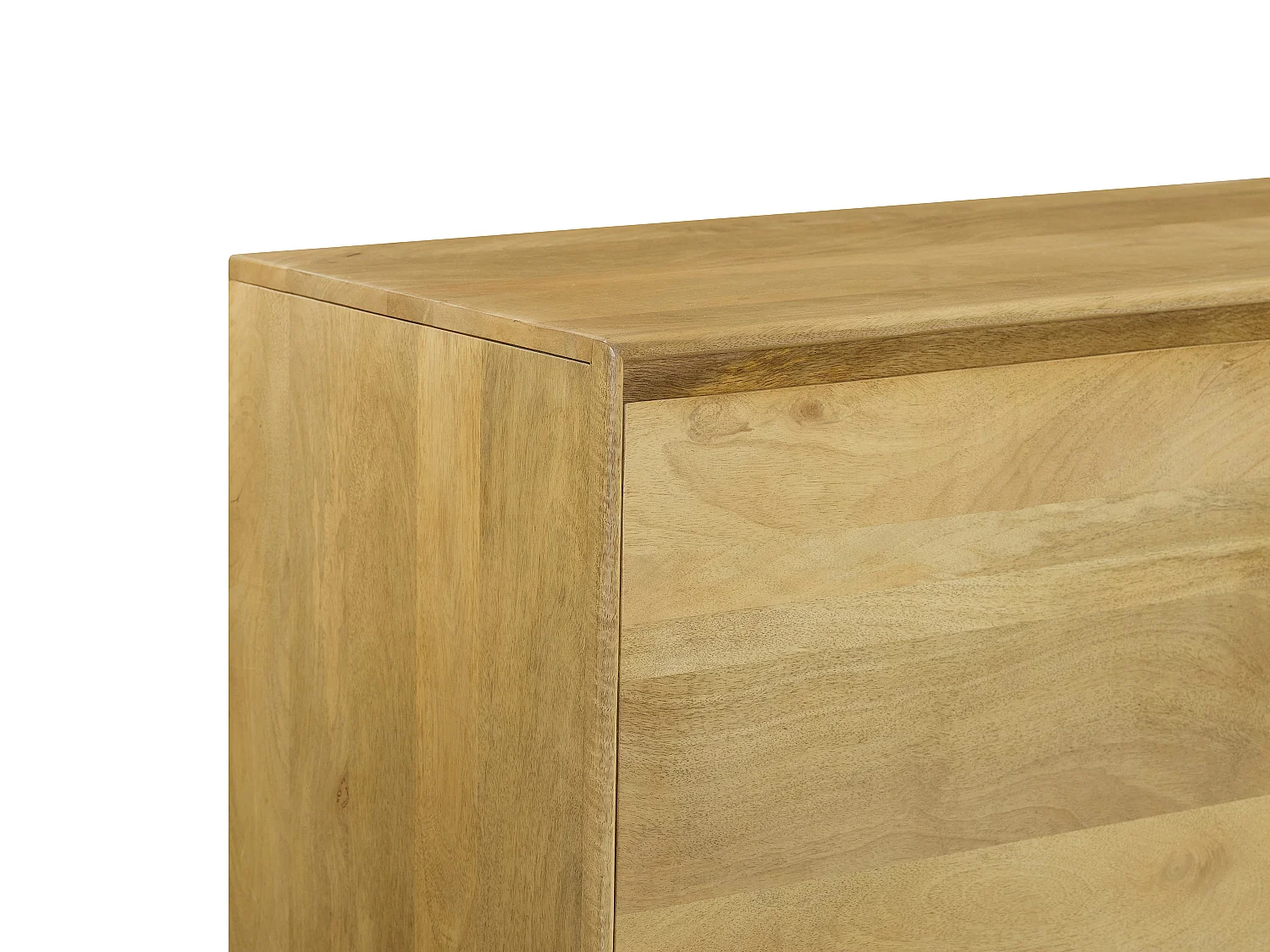 Buffet avec 2 portes et 2 tiroirs en bois de manguier - Naturel clair - MABERY