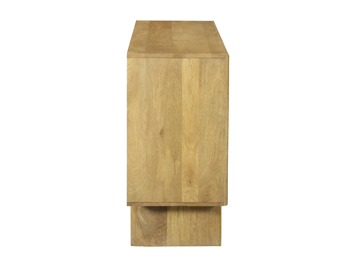 Buffet avec 2 portes et 2 tiroirs en bois de manguier - Naturel clair - MABERY
