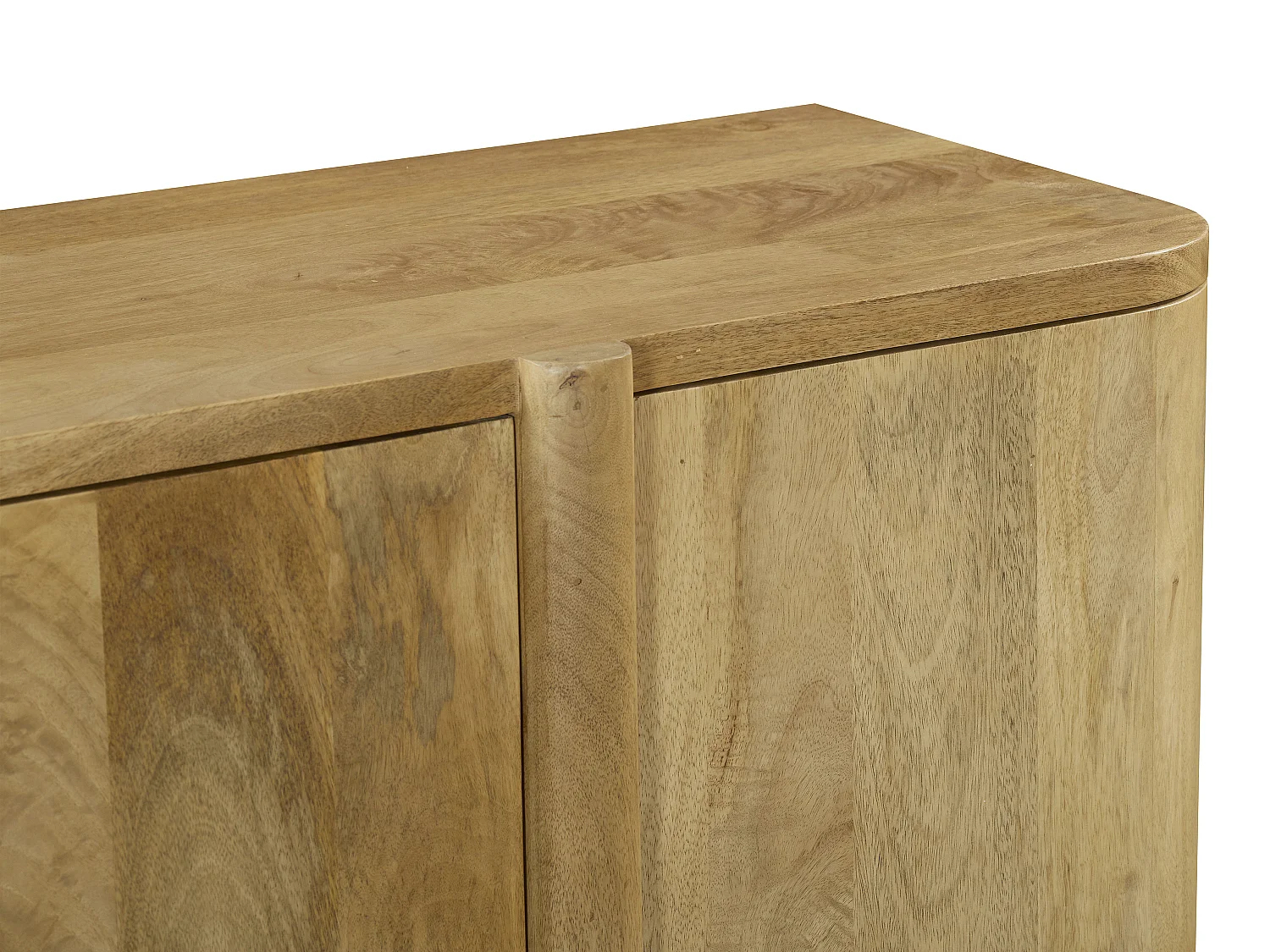 Buffet avec 4 portes en bois de manguier - Naturel clair - MELYRAN