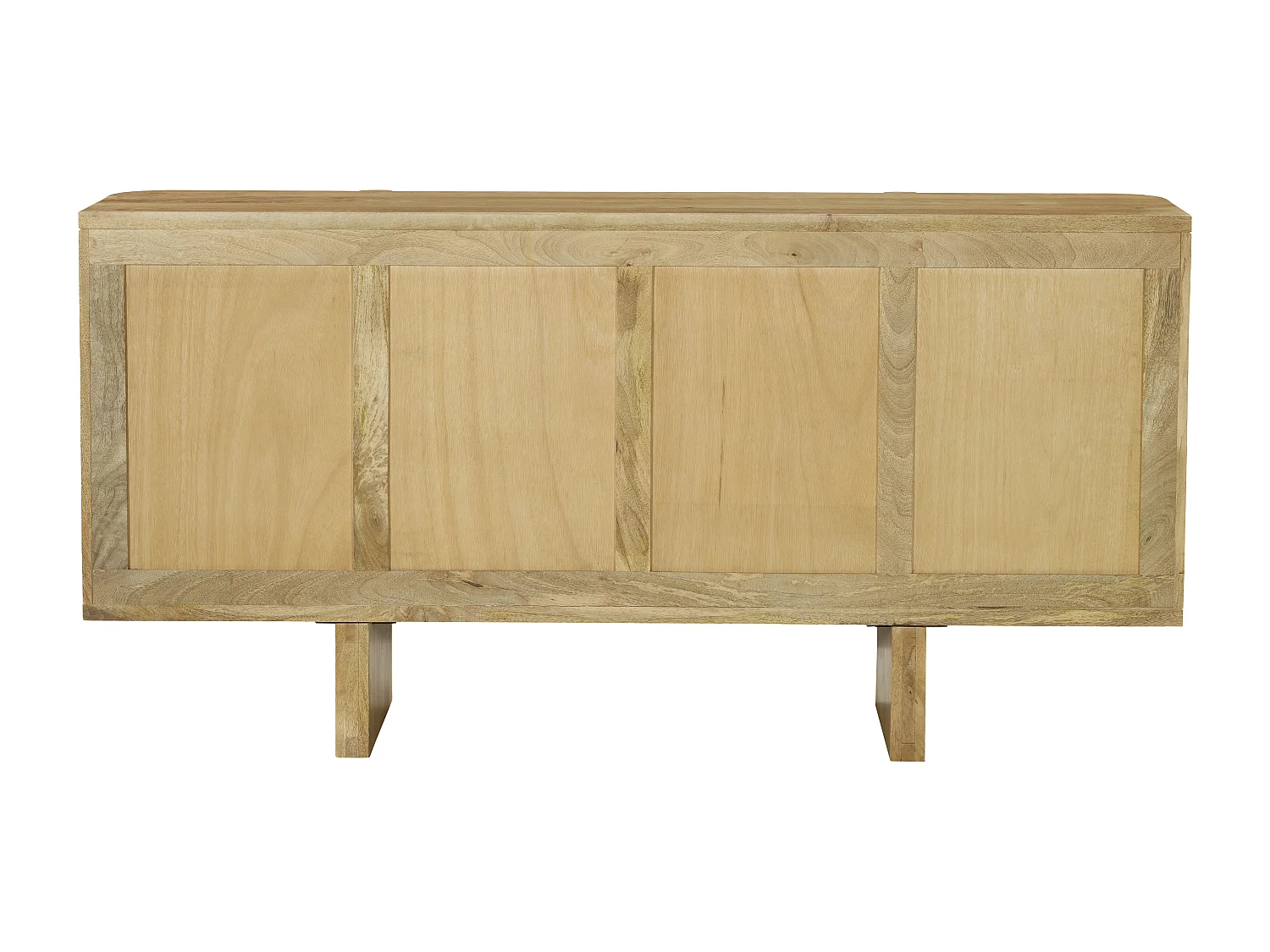Buffet avec 4 portes en bois de manguier - Naturel clair - MELYRAN
