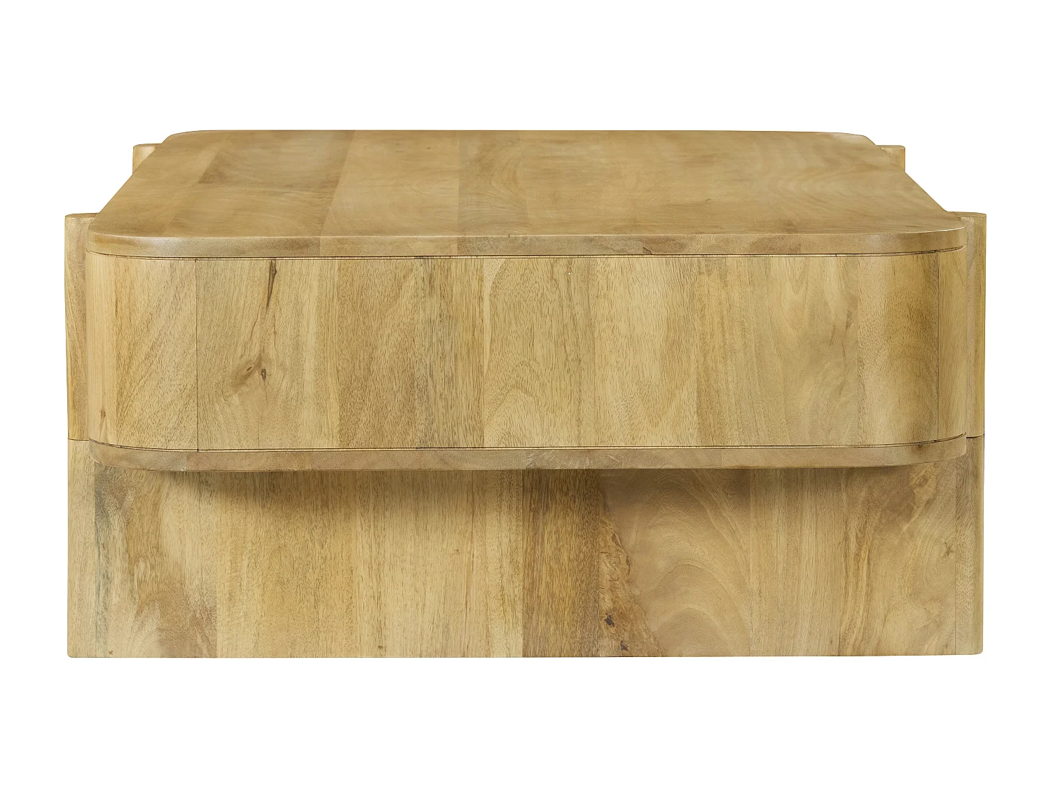 Table basse avec 2 tiroirs en bois de manguier - Naturel clair - MELYRAN