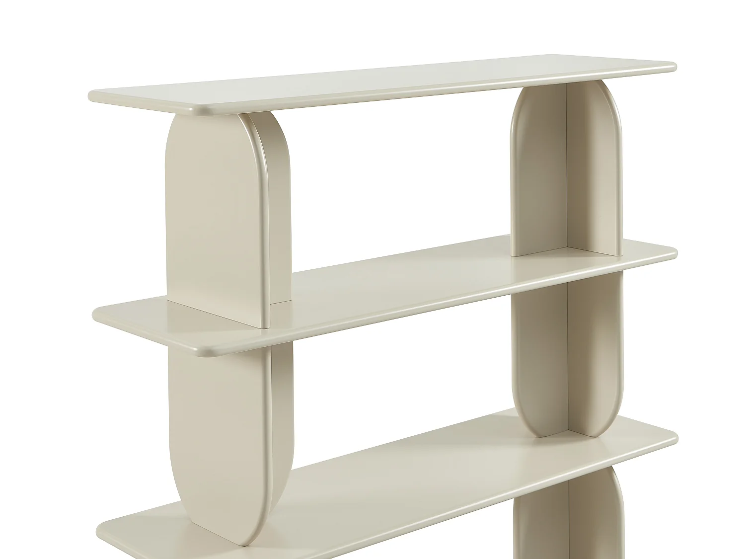 Etagère avec 3 tablettes en MDF - Beige - LUSORIA