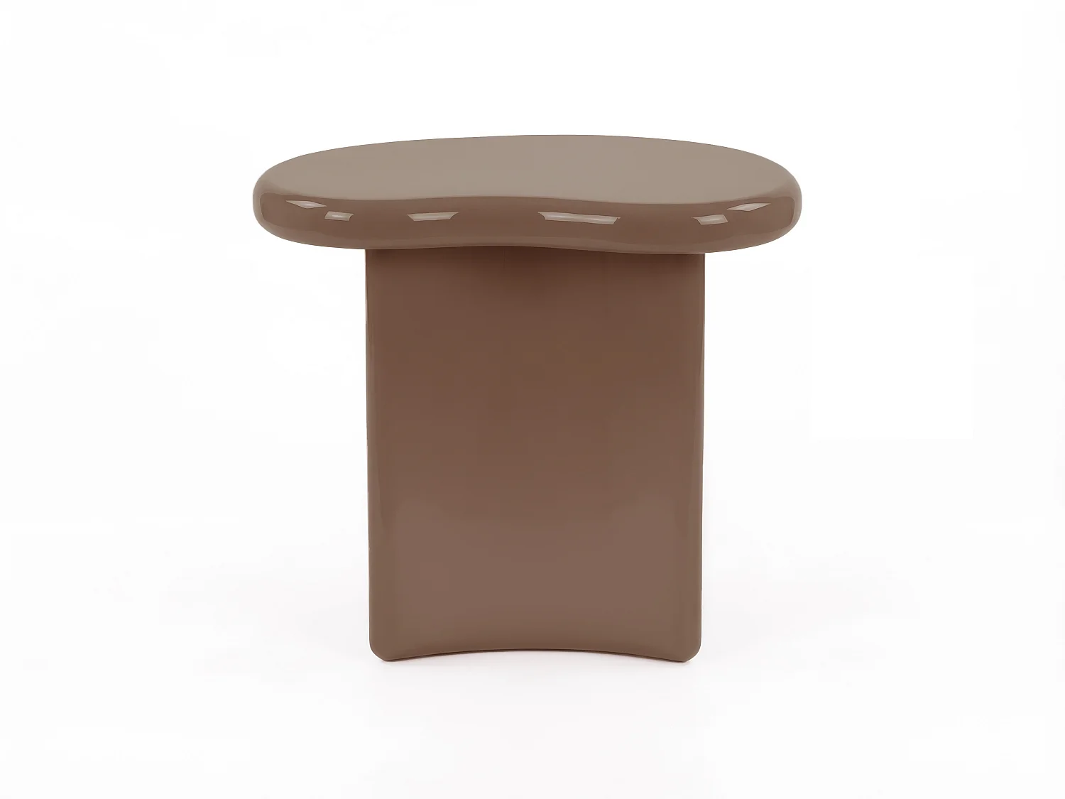 Table d'appoint en MDF - Marron laqué - MARVIK