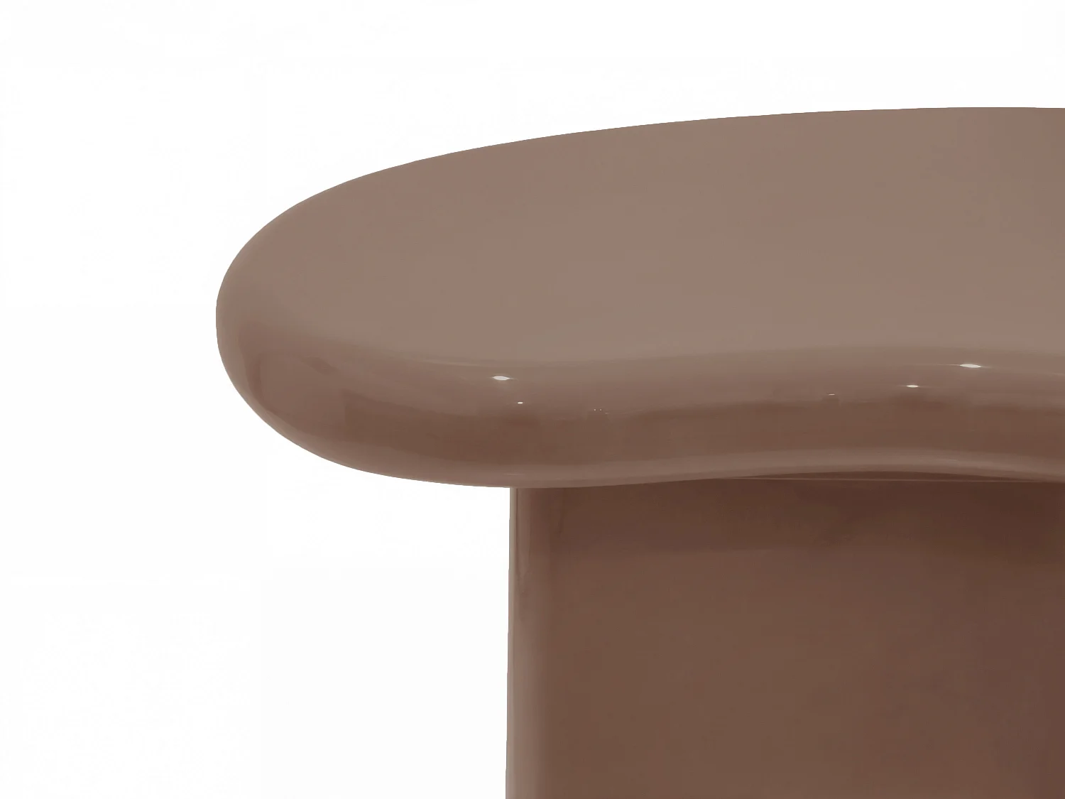 Table d'appoint en MDF - Marron laqué - MARVIK