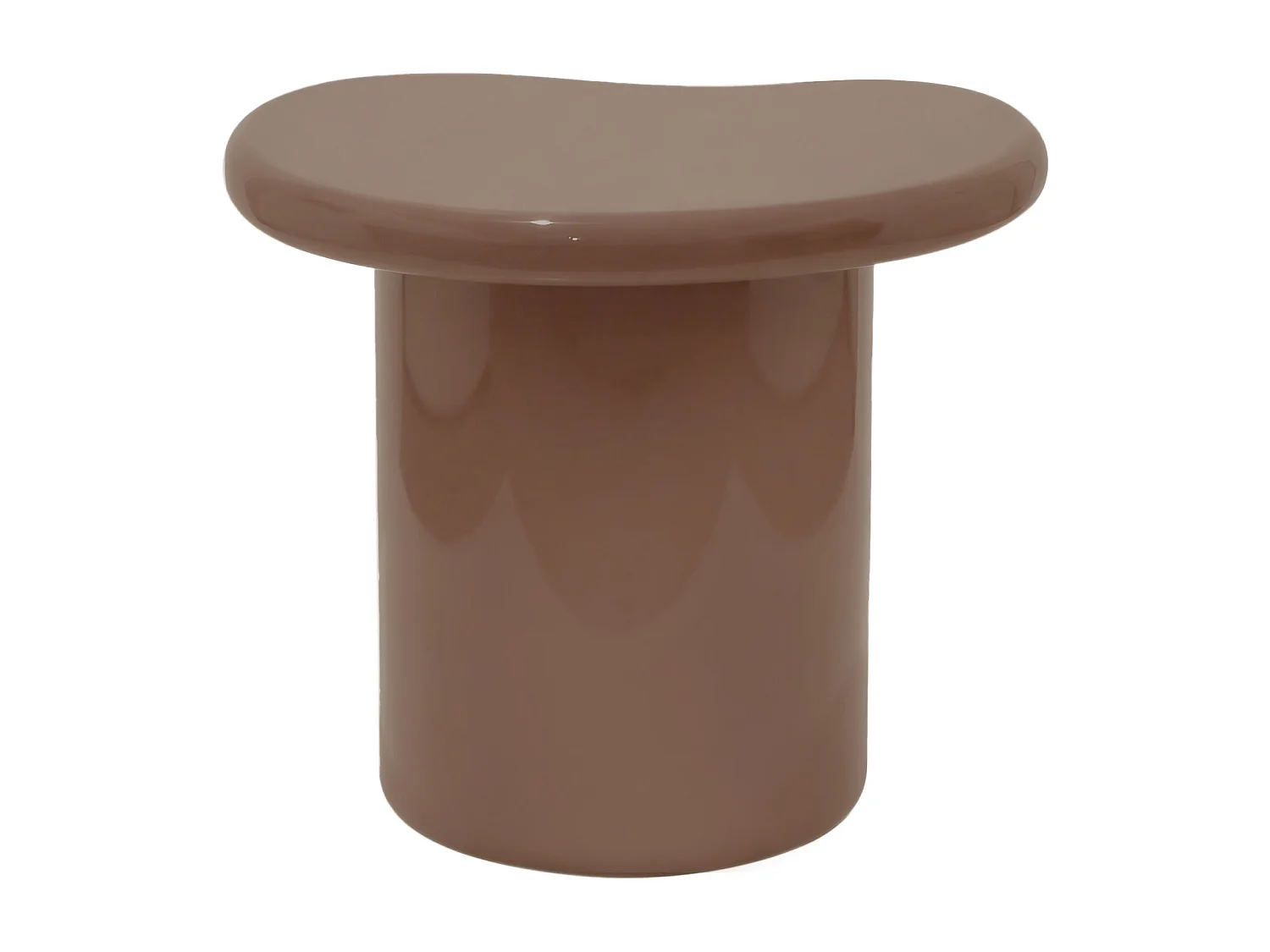 Table d'appoint en MDF - Marron laqué - MARVIK