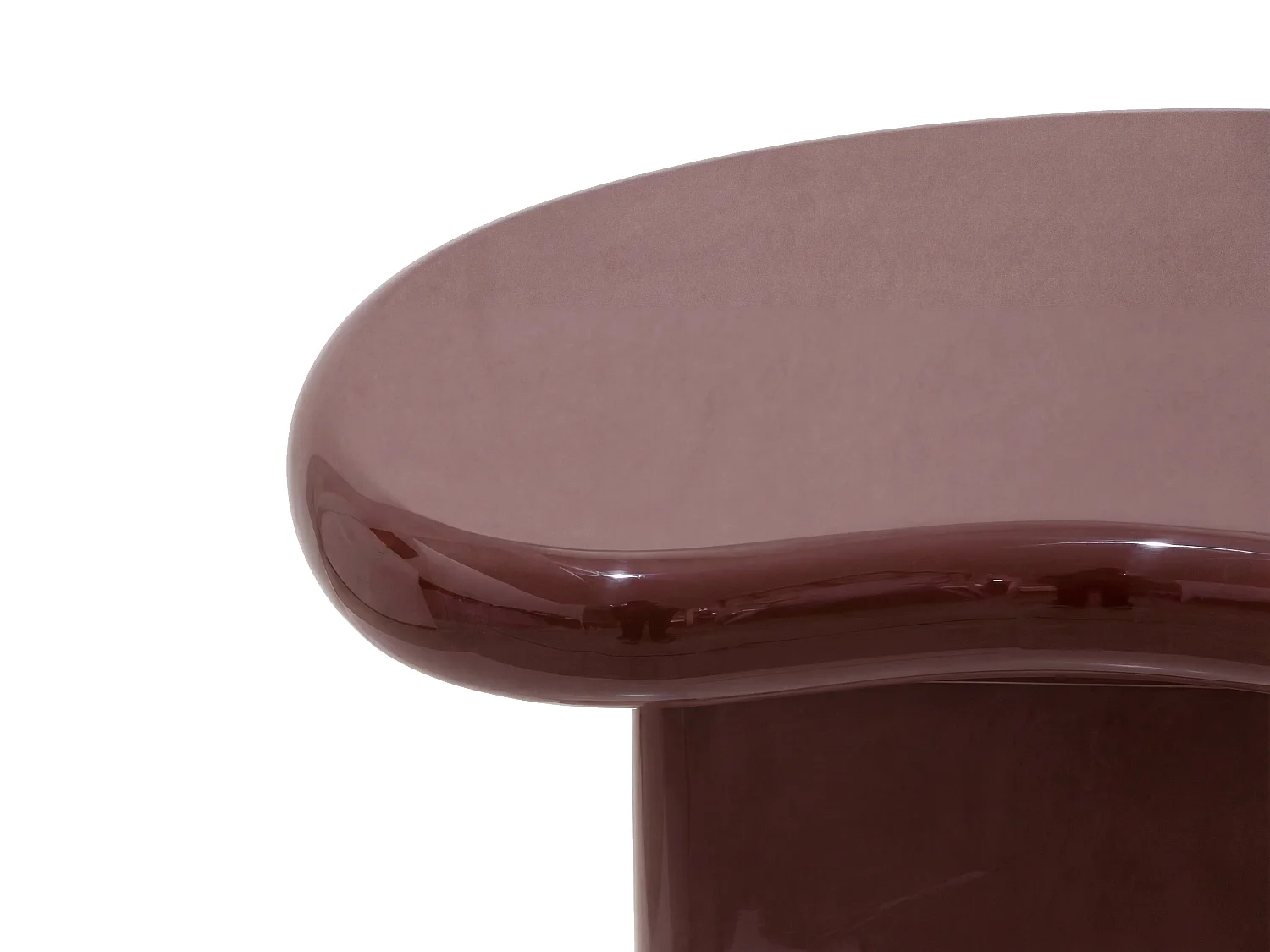 Table d'appoint en MDF - Bordeaux laqué - MARVIK