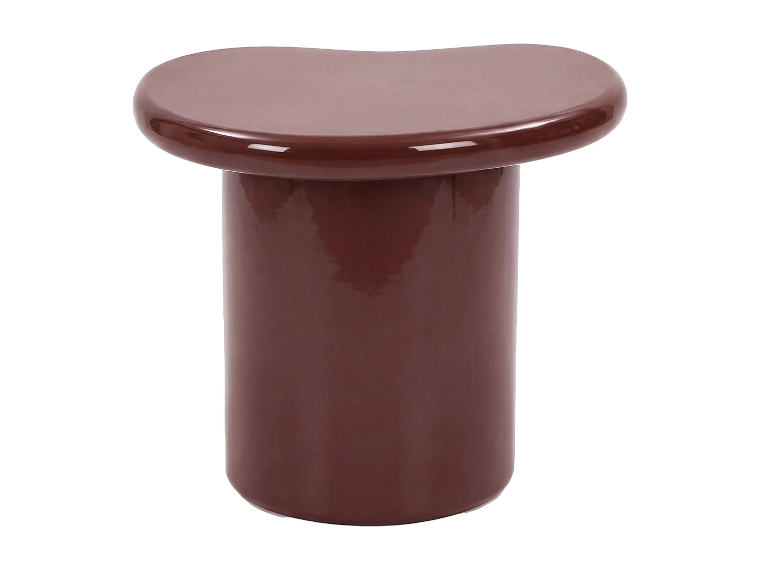 Table d'appoint en MDF - Bordeaux laqué - MARVIK