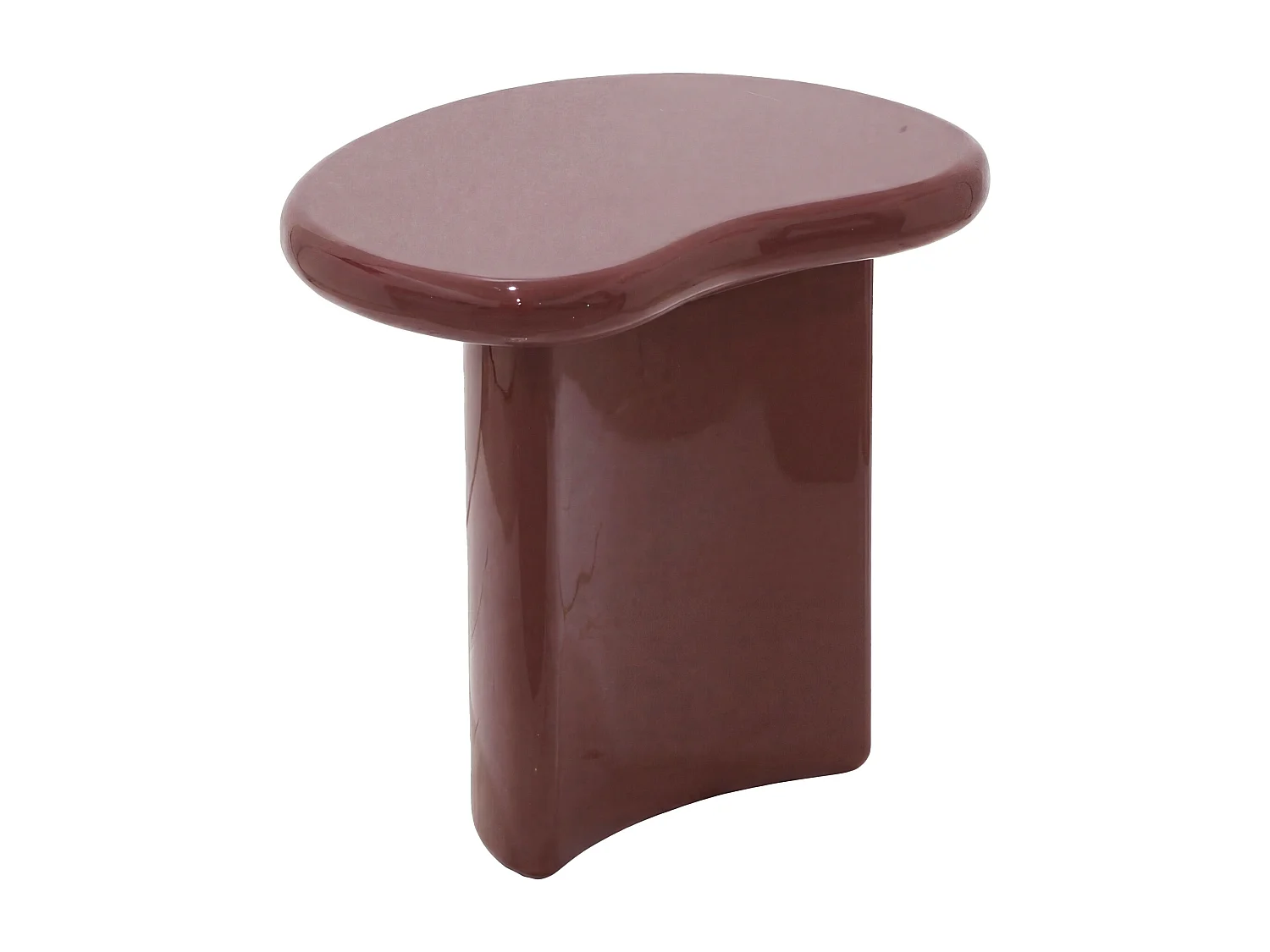 Table d'appoint en MDF - Bordeaux laqué - MARVIK