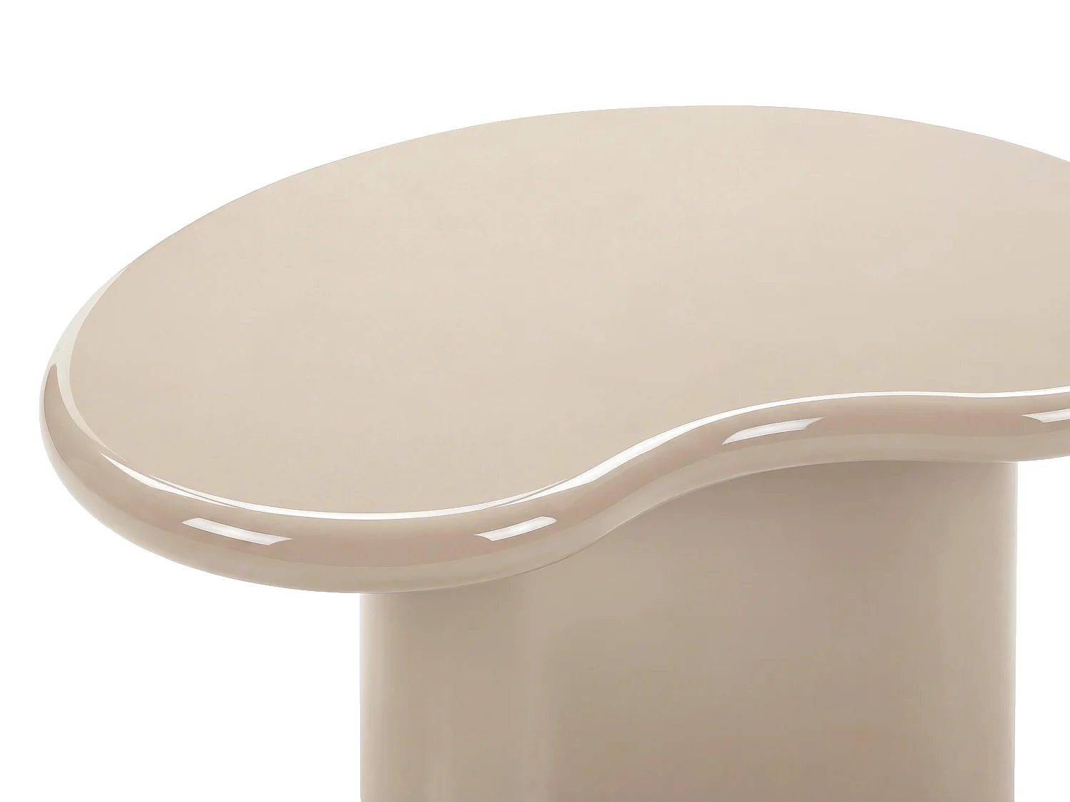 Table basse en MDF - Beige laqué - MARVIK