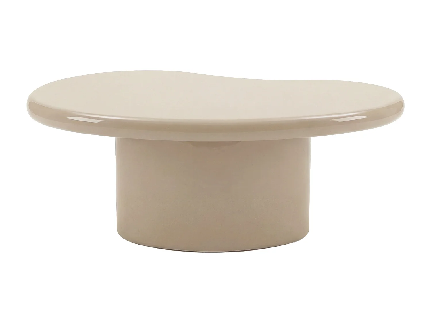 Table basse en MDF - Beige laqué - MARVIK