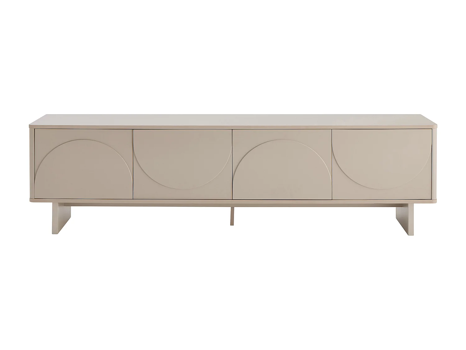 Meuble TV avec 4 portes - Beige - DELORINA