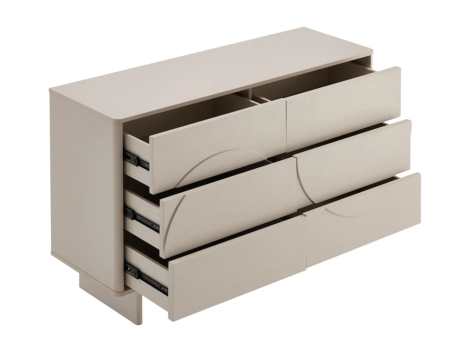 Commode 6 tiroirs - Beige - DELORINA