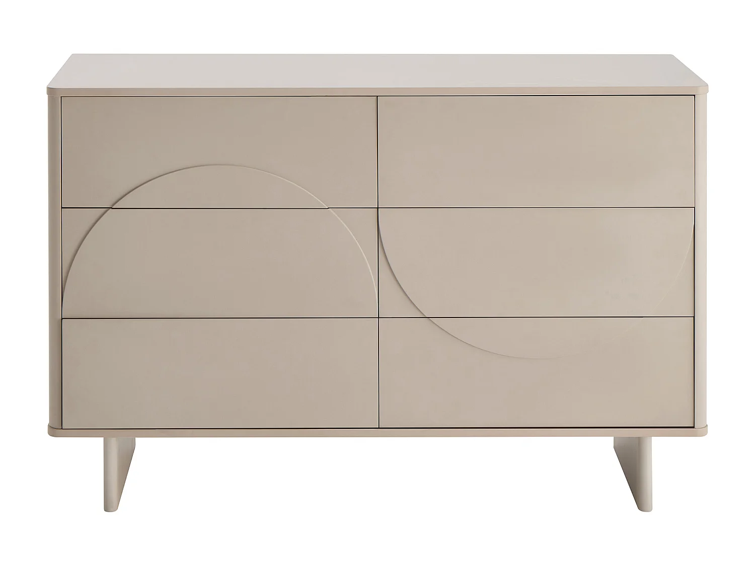 Commode 6 tiroirs - Beige - DELORINA