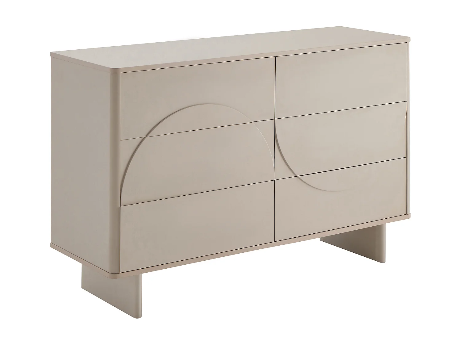 Commode 6 tiroirs - Beige - DELORINA