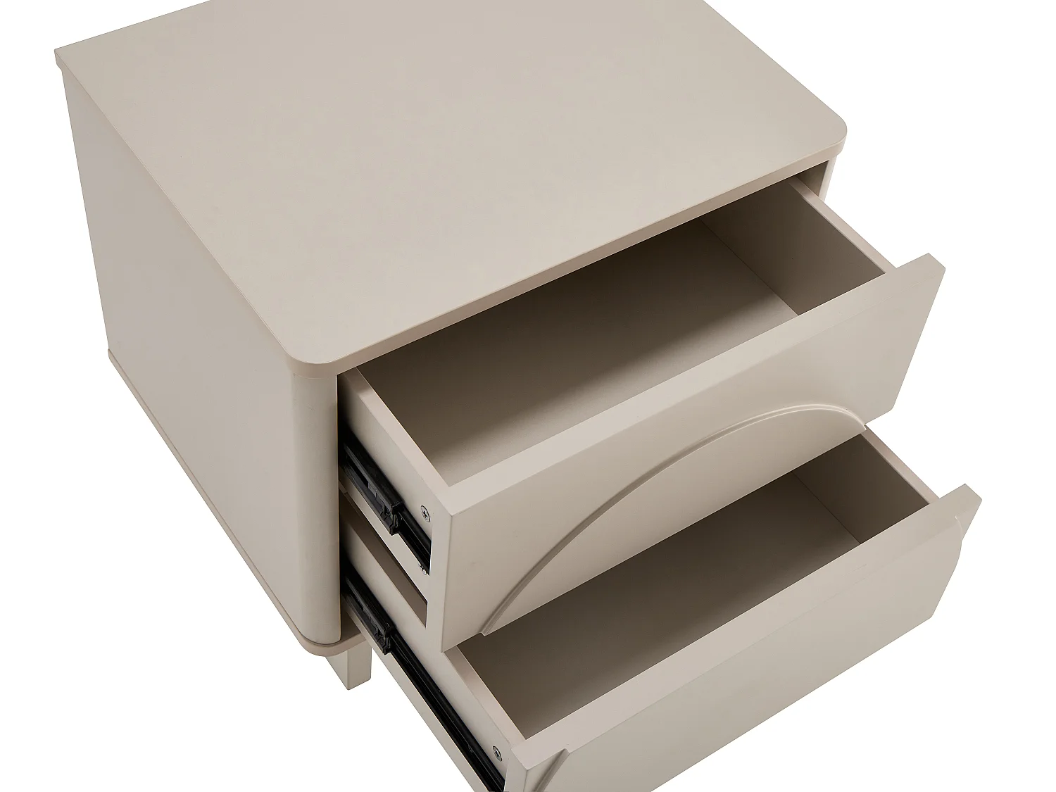 Table de chevet avec 2 tiroirs - Beige - DELORINA