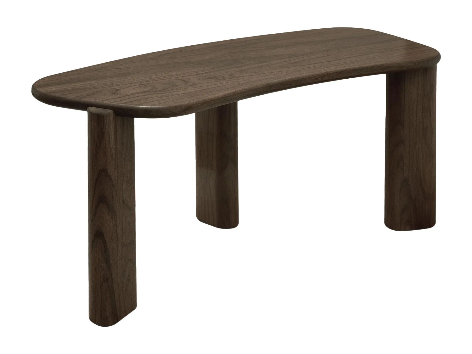 Bureau console en MDF - Coloris : Naturel foncé - FENELORA