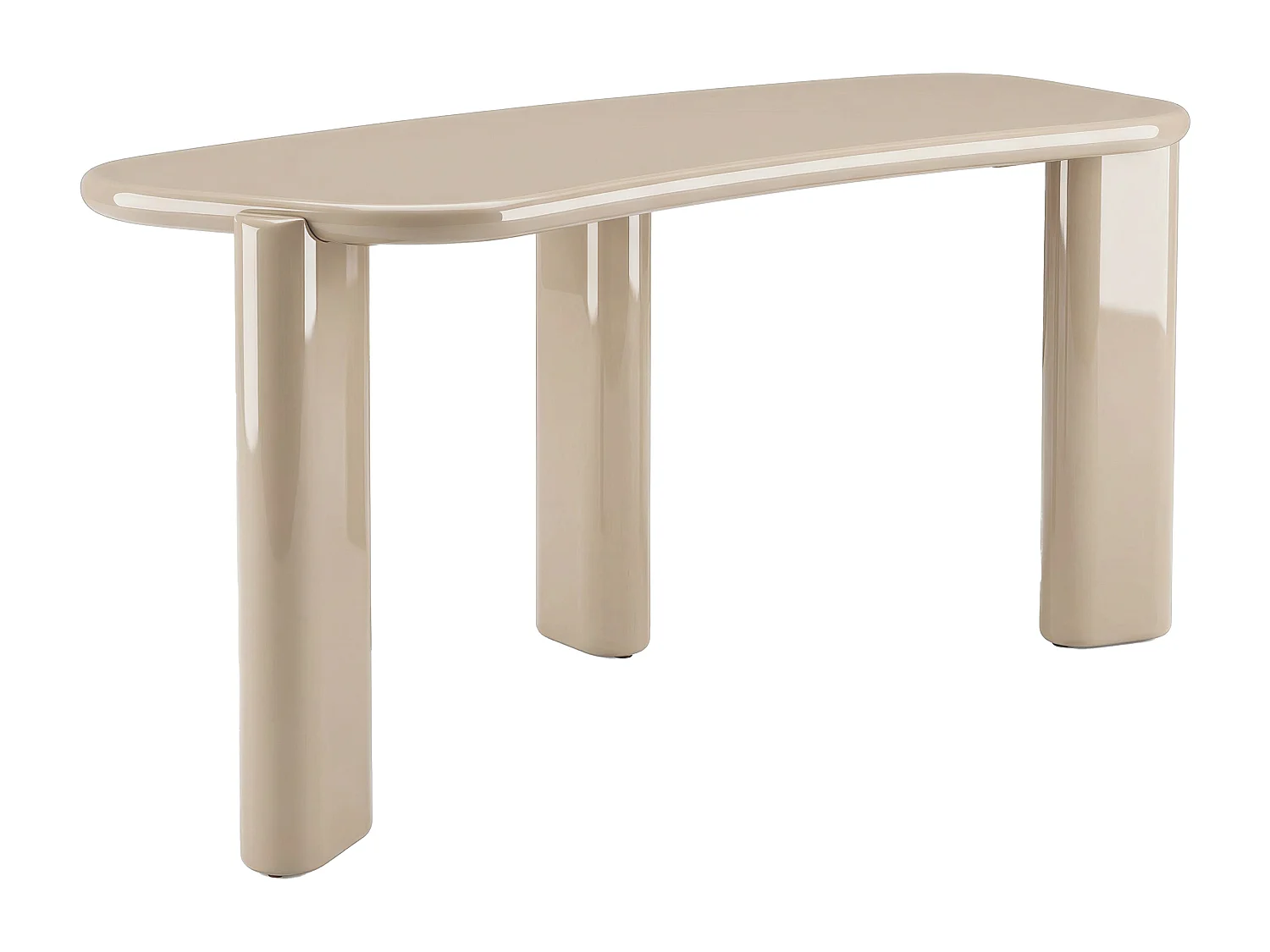 Bureau console en MDF - Beige - FENELORA