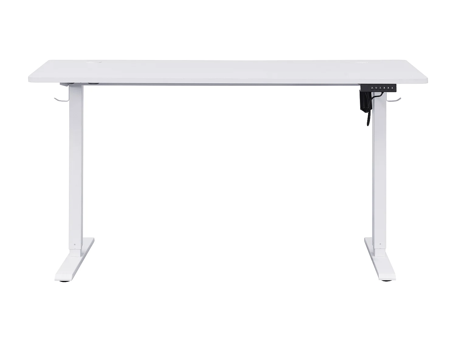 Bureau assis debout électrique – Hauteur réglable – Blanc – ELAVANO