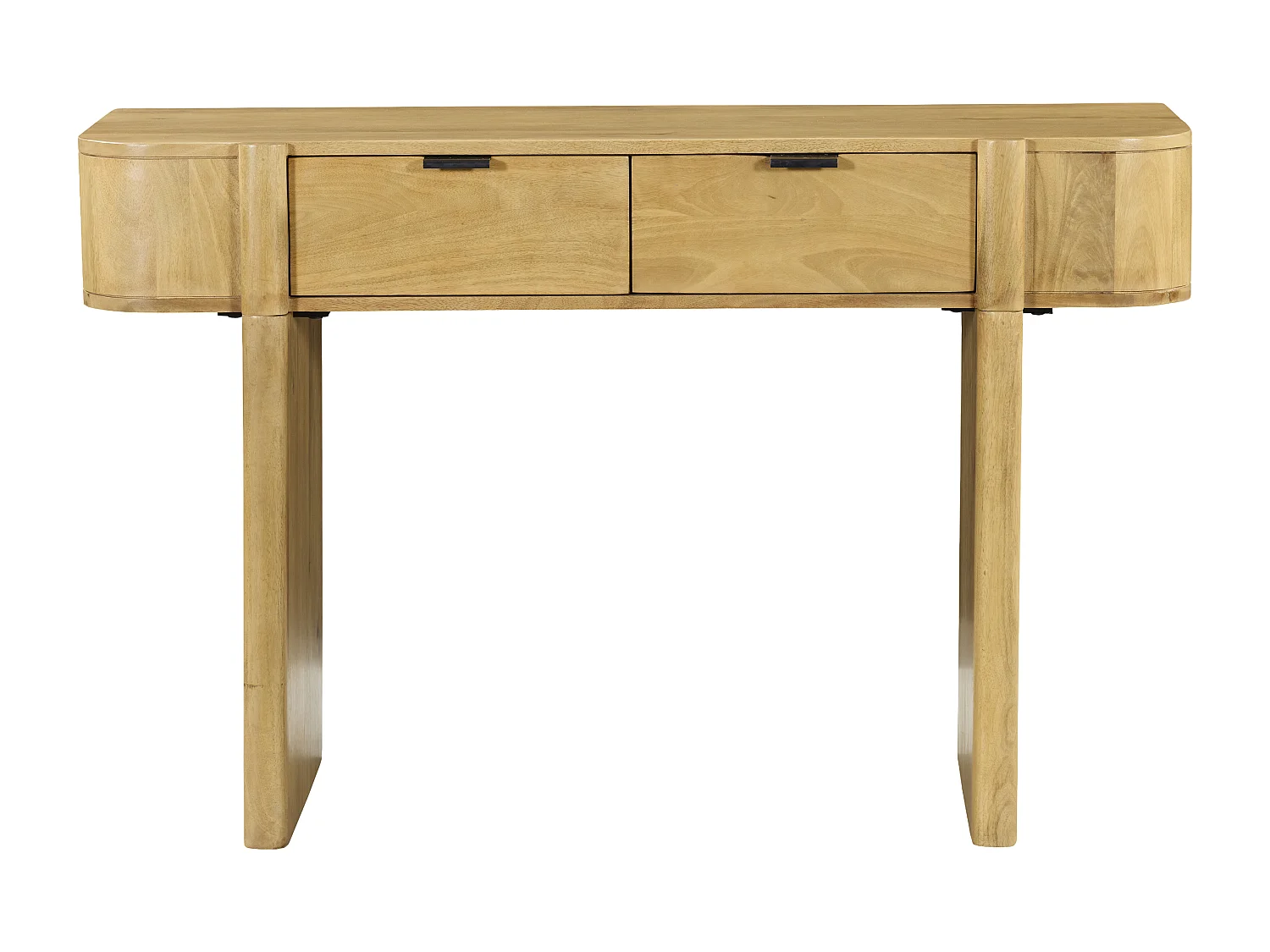 Bureau console – 2 tiroirs – Bois de manguier – Coloris : Naturel - MELYRAN