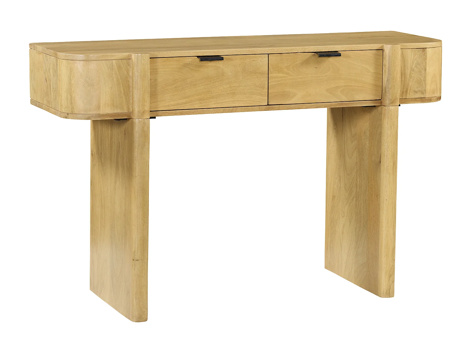 Bureau console – 2 tiroirs – Bois de manguier – Coloris : Naturel - MELYRAN