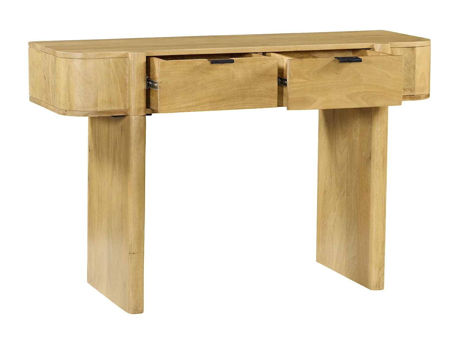 Bureau console – 2 tiroirs – Bois de manguier – Coloris : Naturel - MELYRAN