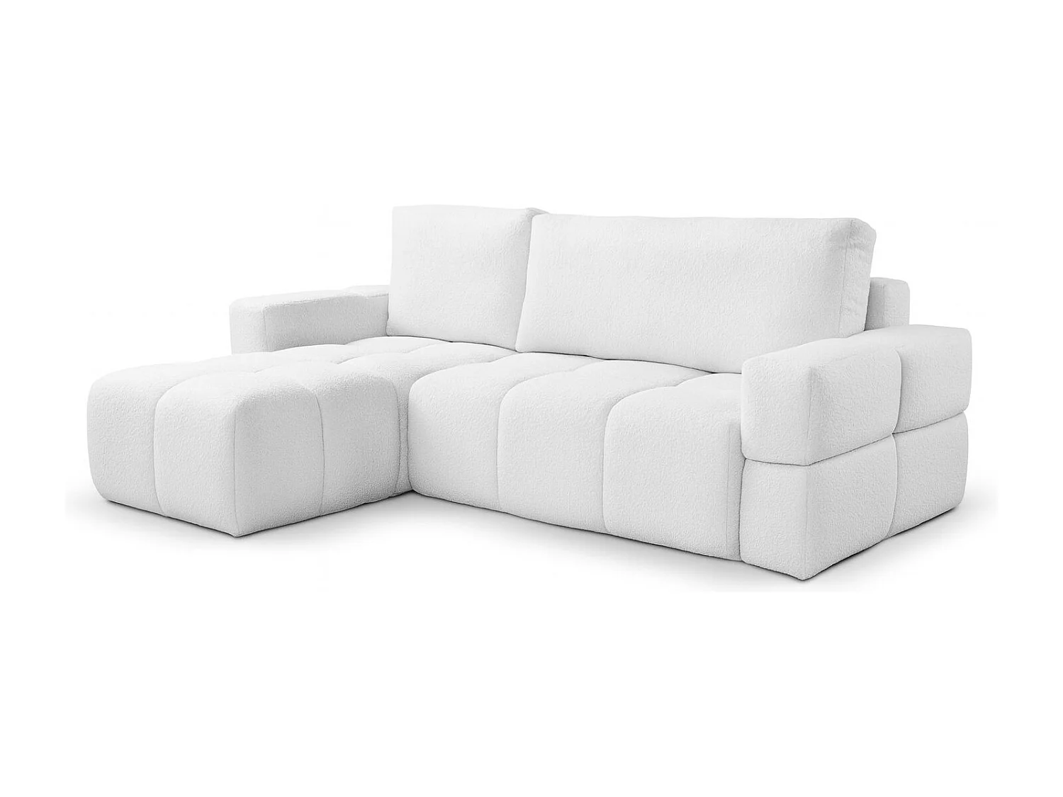 Canapé d'Angle réversible avec fonction de couchage FUMO du fabricant blanc