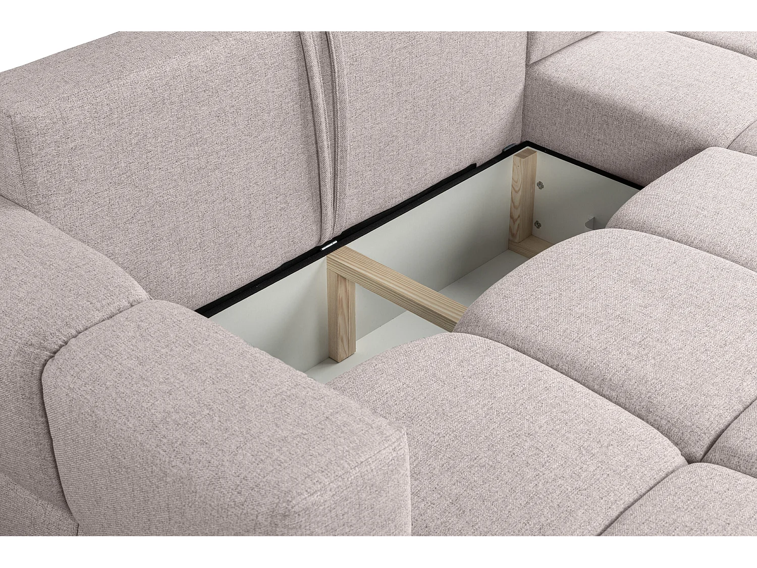 Canapé d'Angle réversible avec fonction de couchage FUMO du fabricant beige