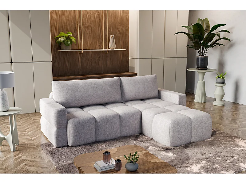 Divano angolare reversibile con funzione letto FUMO destro del produttore beige
