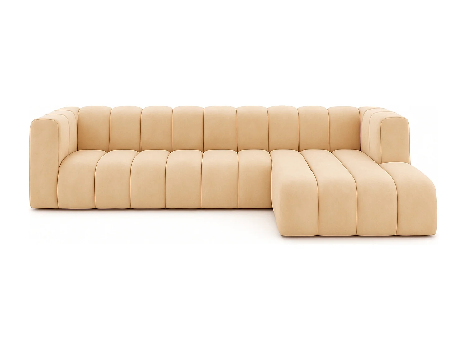 Ecksofa L-Form GRAND 318 cm, Stoff Salvador, Beige, Rechts