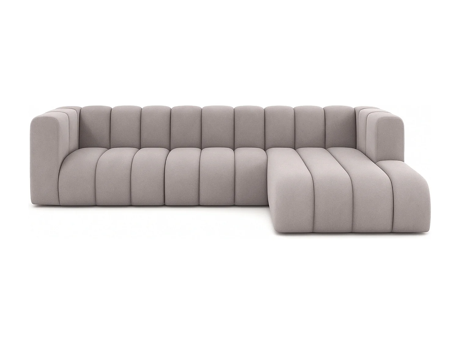 Ecksofa L-Form GRAND 318 cm, Stoff Salvador, Grau, Rechts