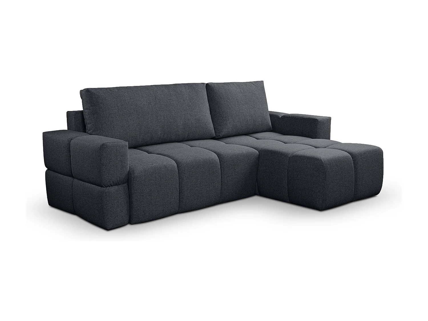 Canapé d'Angle réversible avec fonction de couchage FUMO du fabricant noir