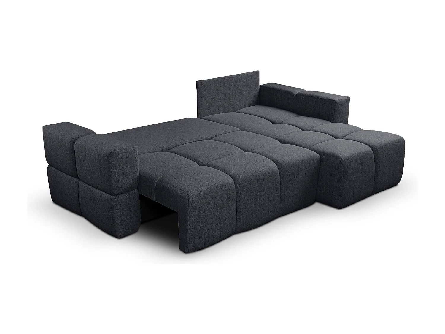 Canapé d'Angle réversible avec fonction de couchage FUMO du fabricant noir