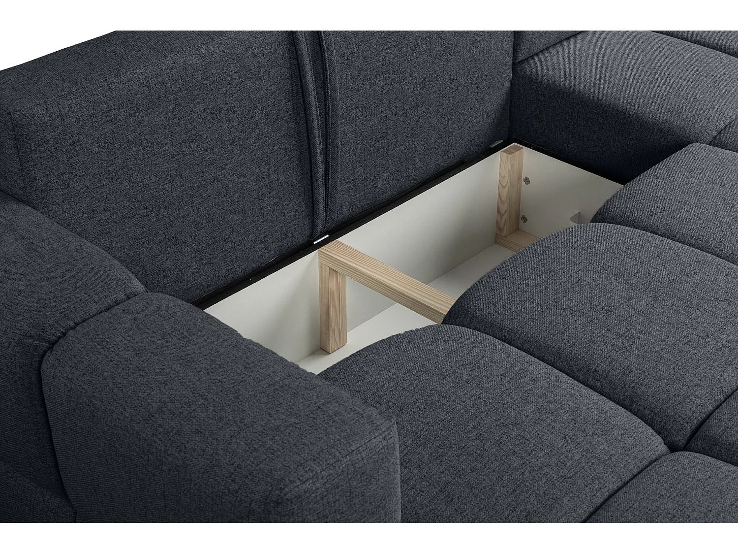 Canapé d'Angle réversible avec fonction de couchage FUMO du fabricant noir