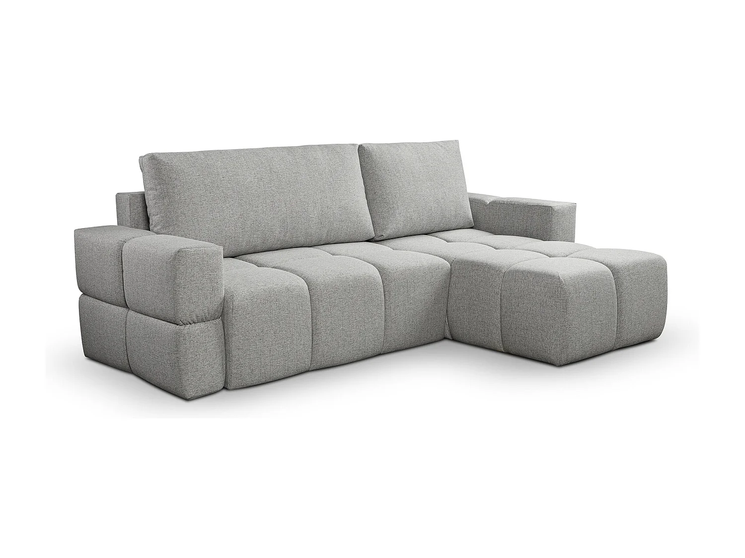 Canapé d'Angle réversible avec fonction de couchage FUMO du fabricant gris clair