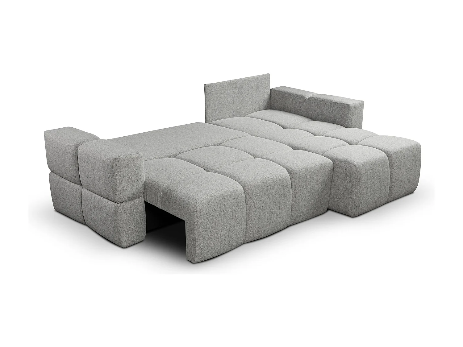 Canapé d'Angle réversible avec fonction de couchage FUMO du fabricant gris clair