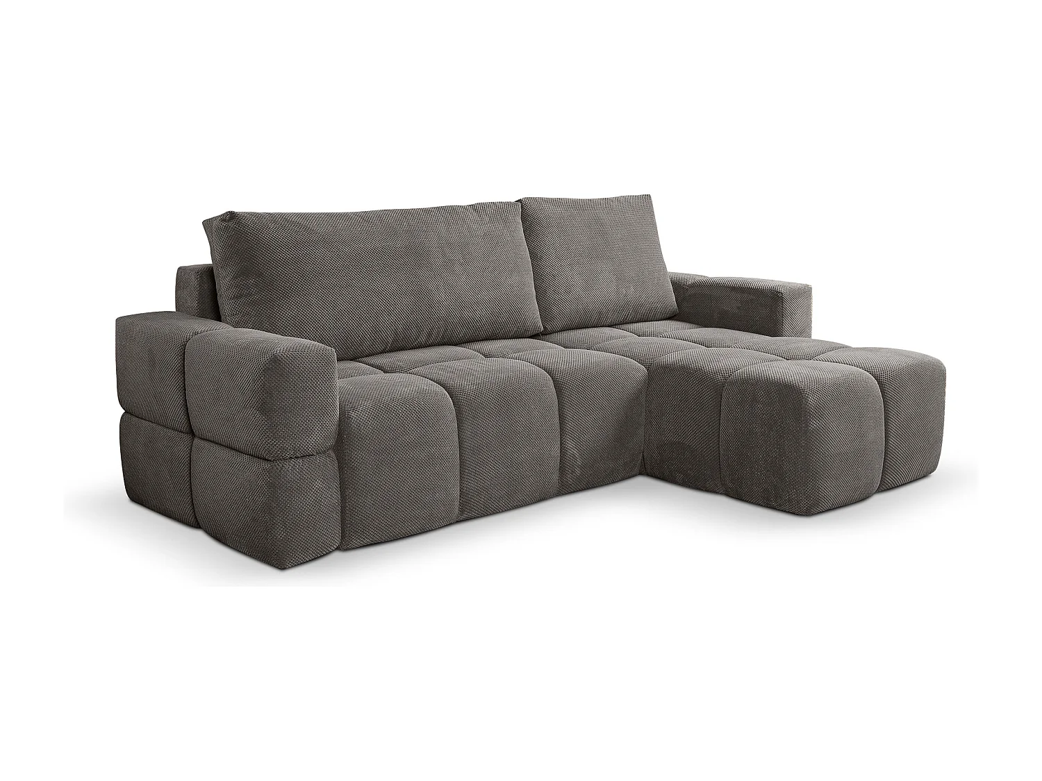 Canapé d'Angle réversible avec fonction de couchage FUMO du fabricant gris foncé