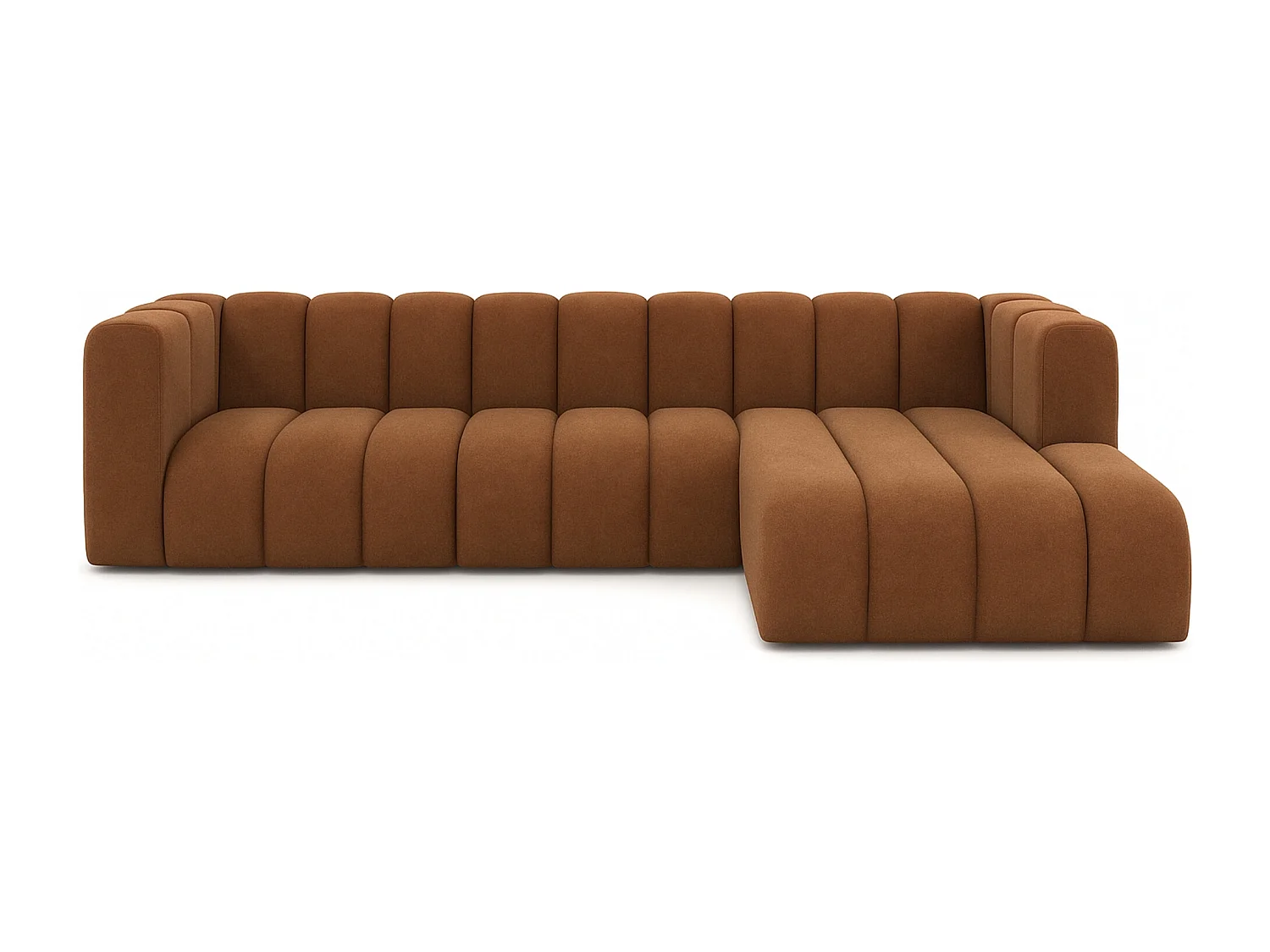 Ecksofa L-Form GRAND 318 cm, Stoff Salvador, Dunkelbraun, Rechts