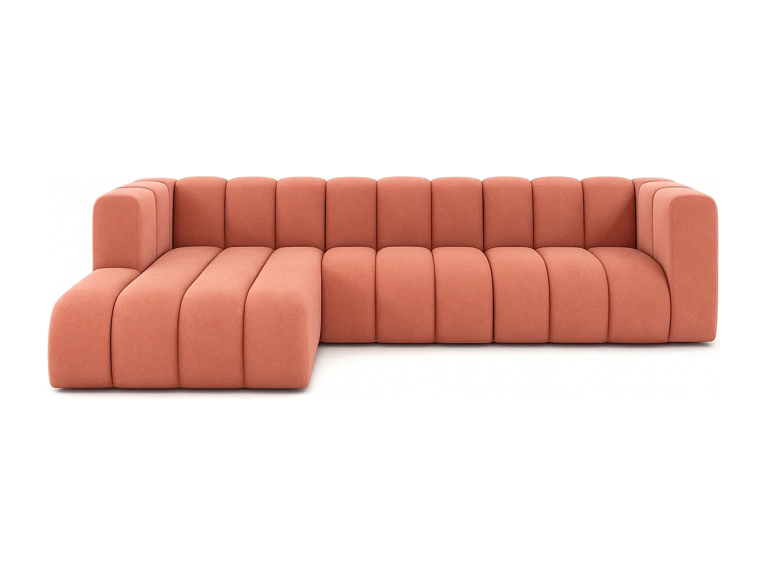 Ecksofa L-Form GRAND 318 cm, Stoff Salvador, Rosa, Links