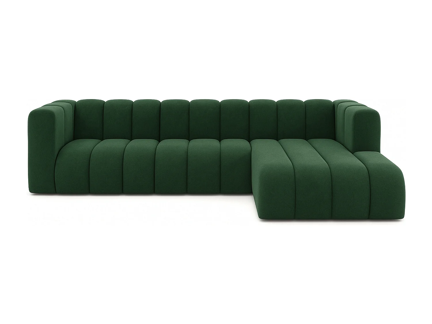 Ecksofa L-Form GRAND 318 cm, Stoff Salvador, Grün, Rechts