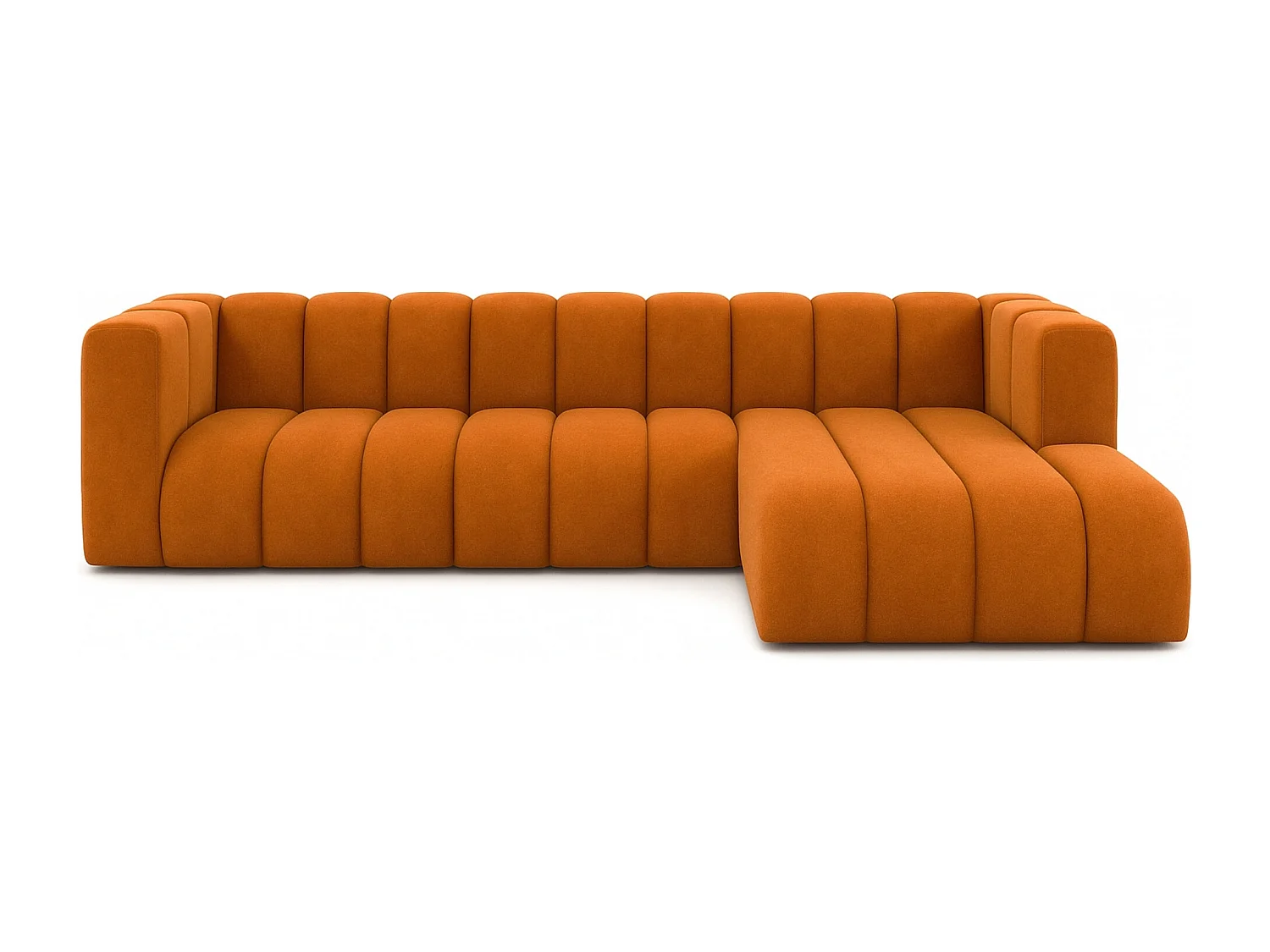 Ecksofa L-Form GRAND 318 cm, Stoff Salvador, Braun, Rechts