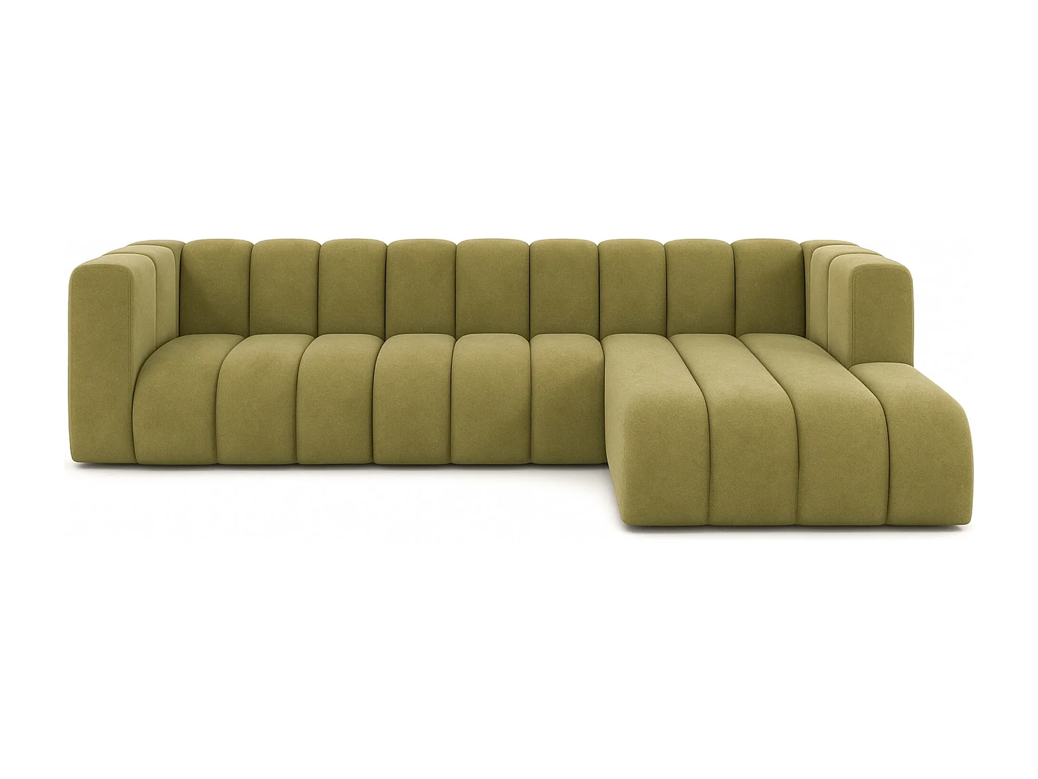 Ecksofa L-Form GRAND 318 cm, Stoff Salvador, Olive, Rechts