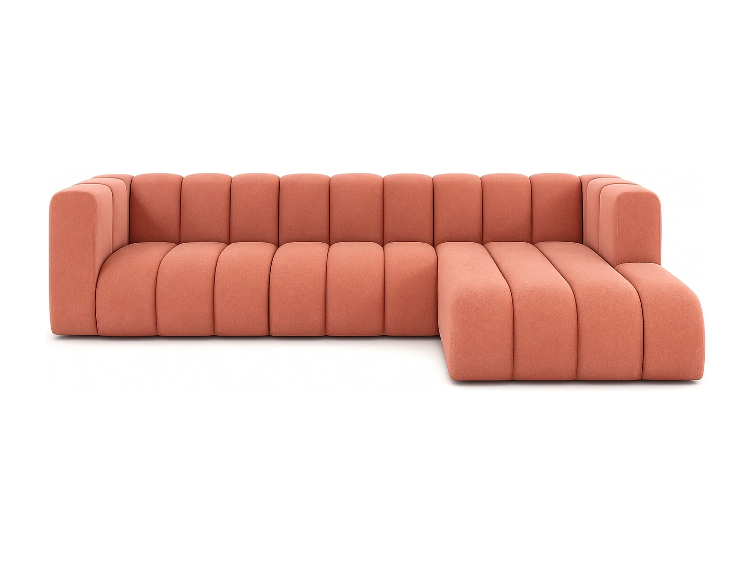 Ecksofa L-Form GRAND 318 cm, Stoff Salvador, Rosa, Rechts