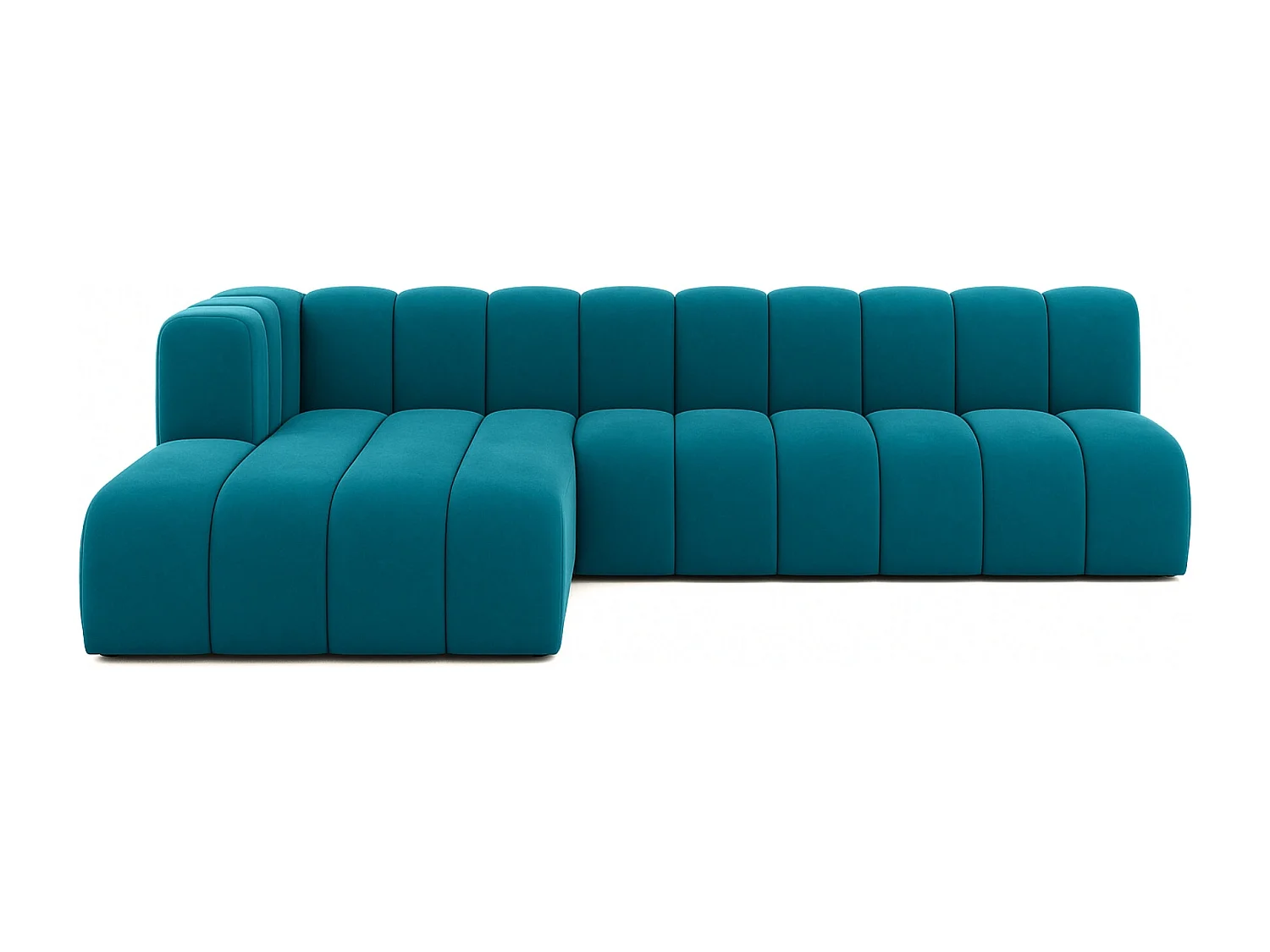 Ecksofa GRAND L 295 cm, stoff Salvador, Azurblau, Links