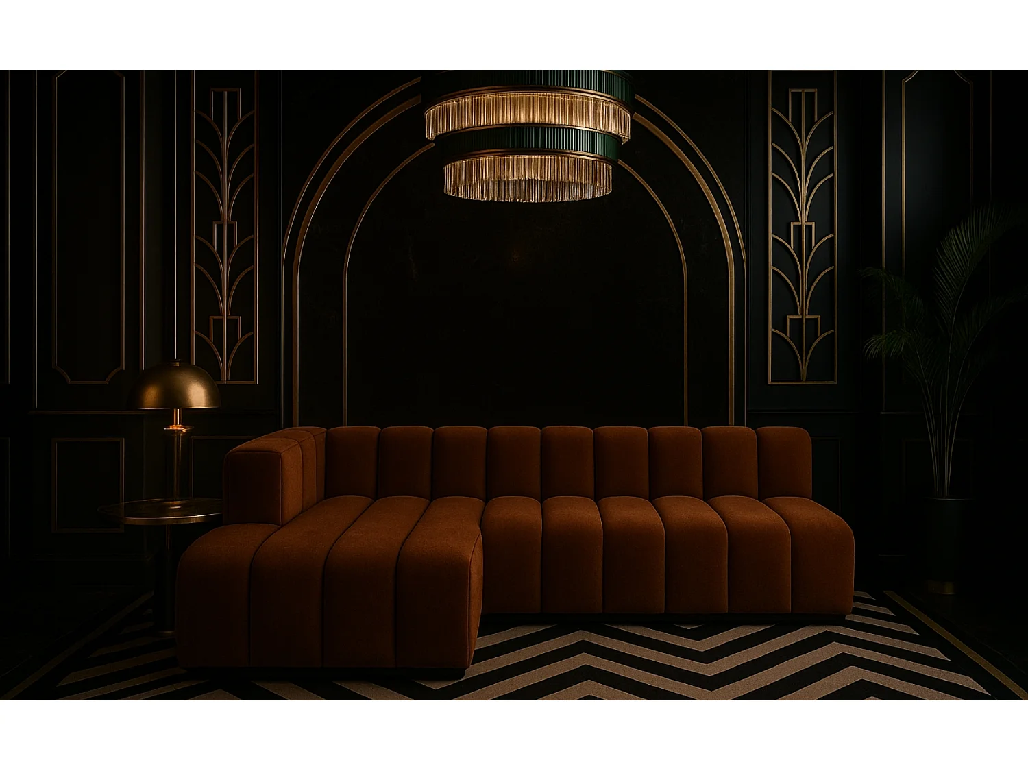 Ecksofa GRAND L 295 cm, stoff Salvador, Dunkelbraun, Links