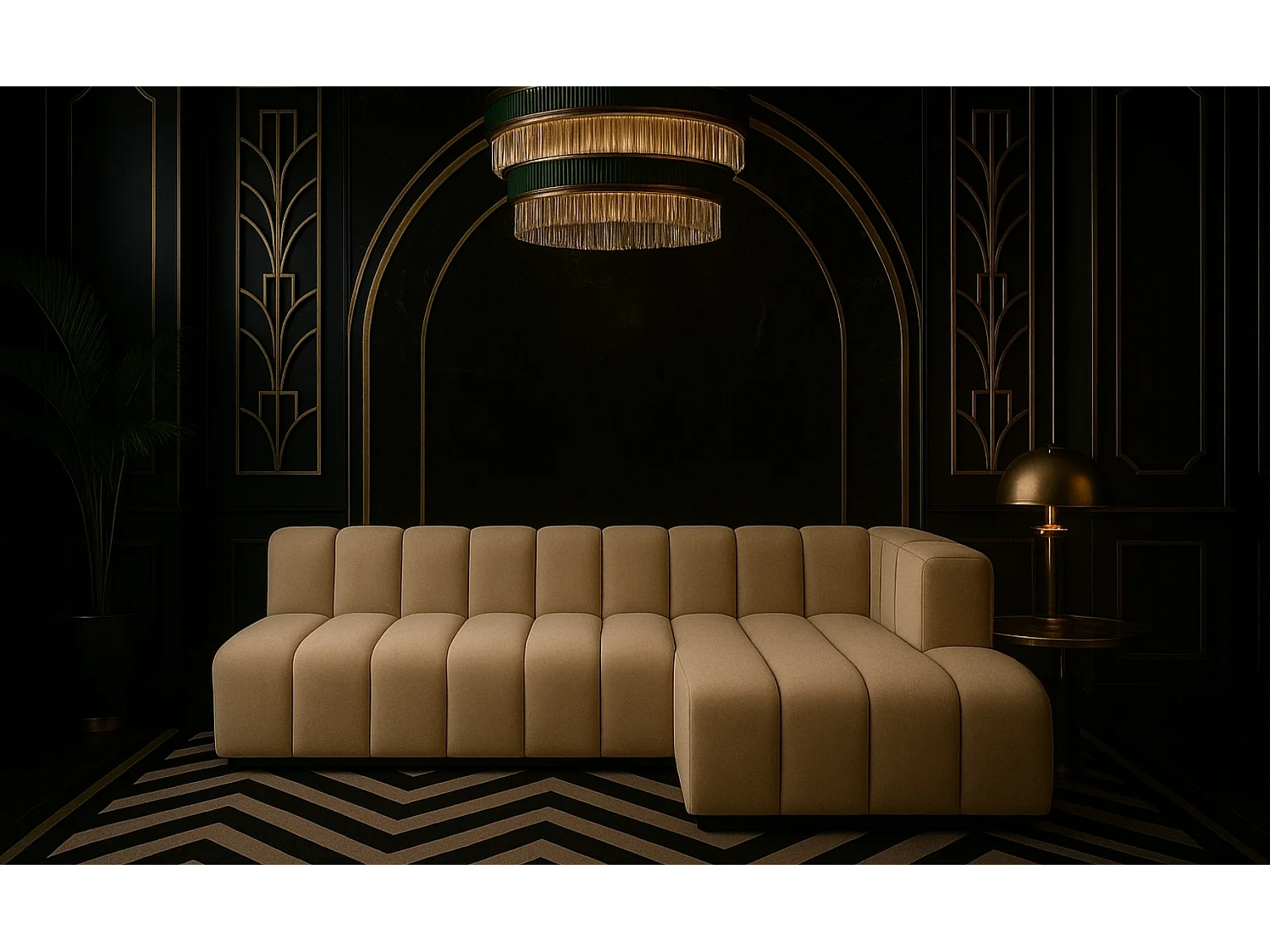 Ecksofa GRAND L 295 cm, stoff Salvador, Beige, Rechts