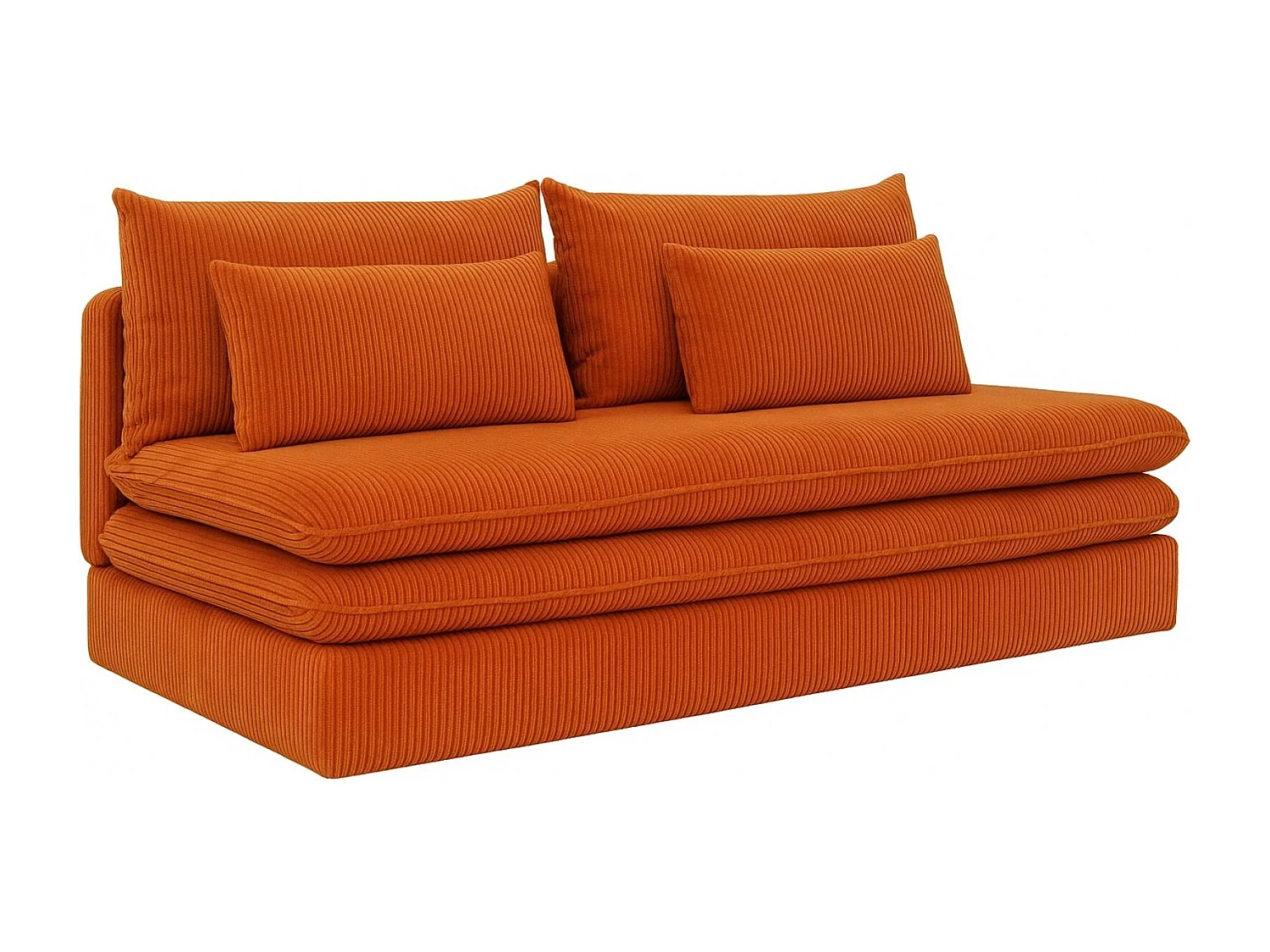 Canapé-lit NELIA avec compartiment de rangement, tissu Poso, cuivre