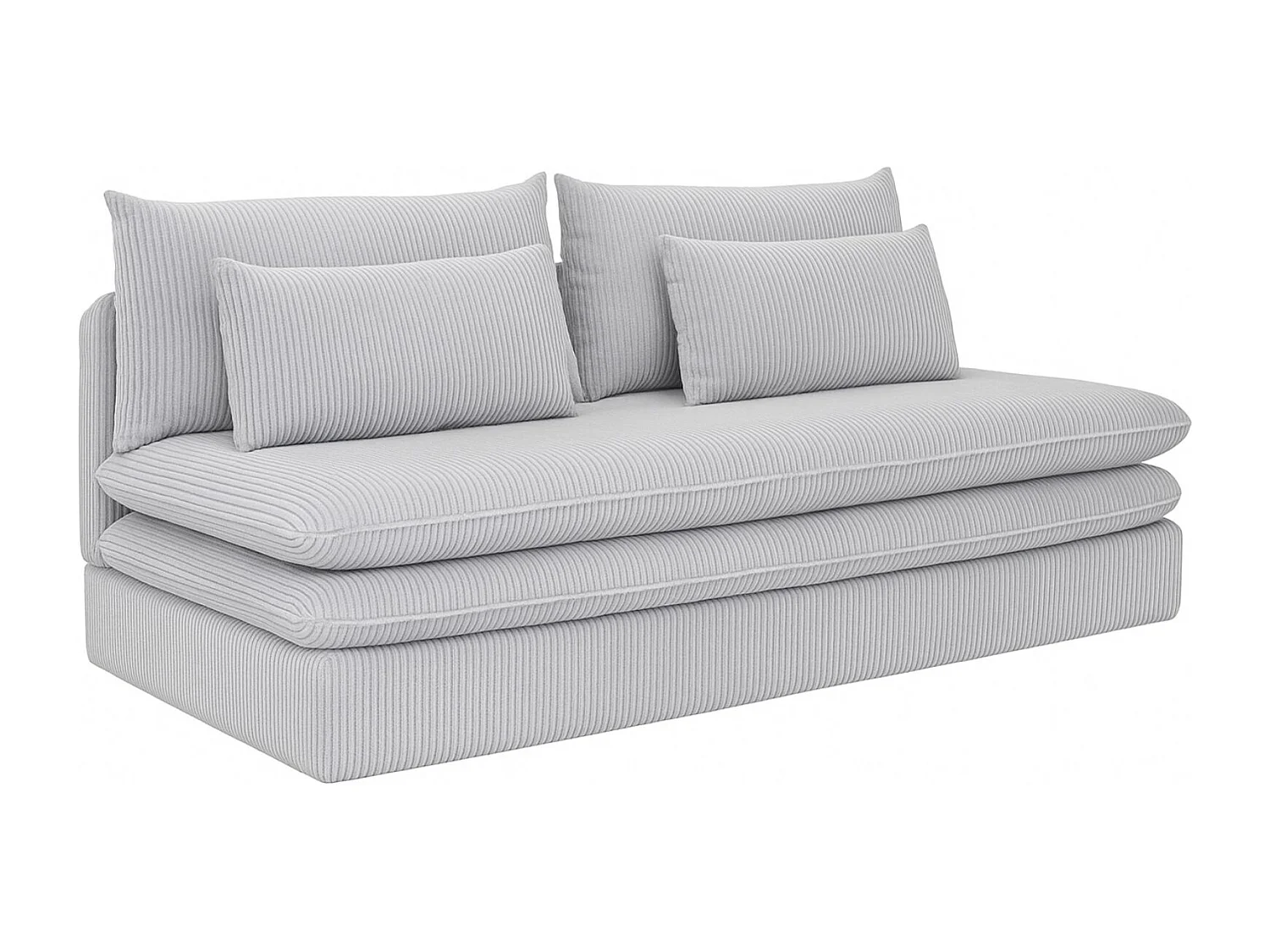 Schlafsofa mit bettkasten NELIA, stoff Poso, Hellgrau