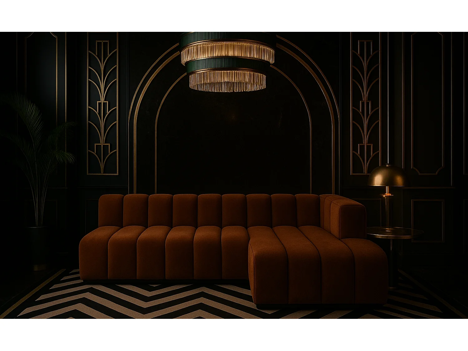 Ecksofa GRAND L 295 cm, stoff Salvador, Dunkelbraun, Rechts